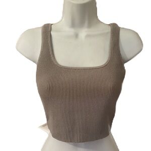 Babaton gray crop tank. M
